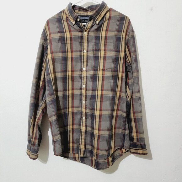 U.S POLO ASSN. PLAID Shirt Medium - Picture 1 of 6